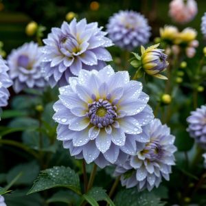 Георгин Акварель купить по цене от 680р. в интернет-магазине «Посадика» с доставкой почтой в в Шенкурске и по всей России – [изображение №1].